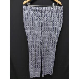 J.CREW Cafe Capri Pants Blue Women Patterned Size 10